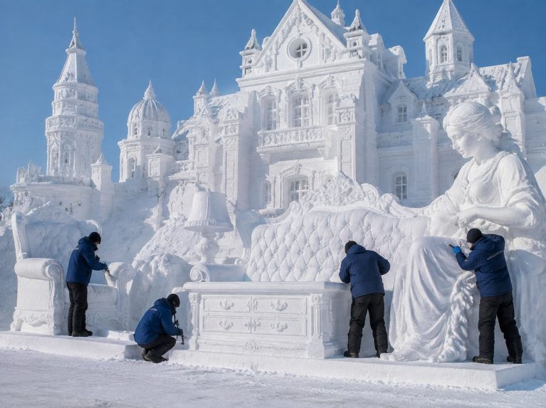 向阳区大型雪雕景观制作
